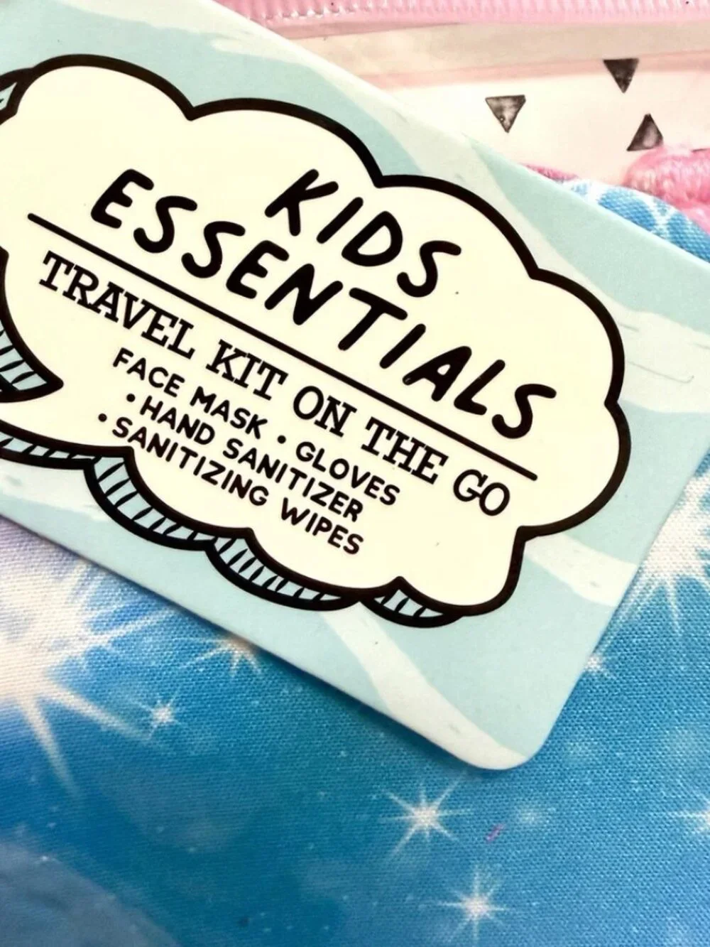 UNICORN Kids Essentials Flu / Cold Season Face Mask Hand Sanitizer Gloves NWT